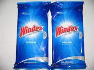 efficient 2-pack windex streak-free shine: original glass & surface wipes, 28 count each - convenient cleaning solution logo