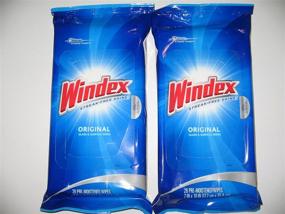 img 1 attached to Efficient 2-Pack Windex Streak-Free Shine: Original Glass & Surface Wipes, 28 Count Each - Convenient Cleaning Solution