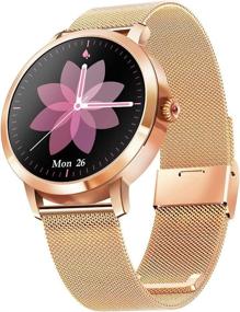 img 4 attached to 👩 RAIMI Women's Fashion Smart Watch: Sport Fitness Activity Tracker with Heart Rate, Blood Pressure Monitor, Sleep Tracker, IP67 Waterproof, Google Fit Sync, iOS & Android App Compatibility