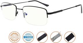 img 3 attached to 👓 Titanium Computer Eyeglasses with Adjustable Filters