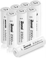 🔋 bonai aa rechargeable batteries 2300mah 1.2v ni-mh (8-pack) high capacity aa rechargeable batteries logo