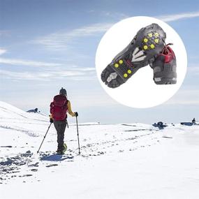 img 3 attached to ❄️ Milaloko Ice Grips: Stay Steady on Ice & Snow with Cleat Over Shoe/Pro Winter Ice Grips for Shoes and Boots - 10 Traction Cleats for Snow and Ice