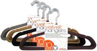 👗 set of 10 velvet hangers in 8 assorted colors, including black логотип