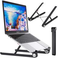 📱 adjustable foldable ergonomic laptop holder - portable aluminum stand for elevated 10~15.6" dell, hp, macbook air pro, lenovo, chromebook - ideal laptop stand for desk logo