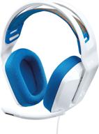 🎧 logitech g335 wired gaming headset: flip to mute, 3.5mm audio jack, lightweight, white logo