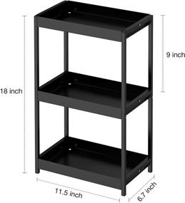 img 3 attached to 🛁 GIOPACO 3-Tier Bathroom Countertop Organizer Vanity Tray Cosmetic & Makeup Storage Kitchen Spice Rack Standing Shelf, Black" - Optimized Product Name: "GIOPACO 3-Tier Vanity Tray Organizer Bathroom Countertop Cosmetic & Makeup Storage Kitchen Spice Rack Standing Shelf, Black