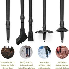 img 1 attached to 🏔️ Cascade Mountain Tech Trekking Poles: Carbon Fiber Monopod Walking/Hiking Sticks with Accessories Mount and Adjustable Quick Locks - Enhanced Performance and Durability!