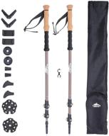 🏔️ cascade mountain tech trekking poles: carbon fiber monopod walking/hiking sticks with accessories mount and adjustable quick locks - enhanced performance and durability! логотип