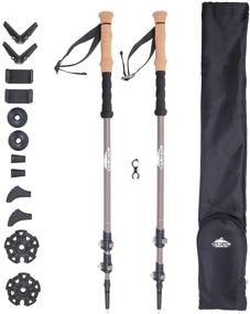 img 4 attached to 🏔️ Cascade Mountain Tech Trekking Poles: Carbon Fiber Monopod Walking/Hiking Sticks with Accessories Mount and Adjustable Quick Locks - Enhanced Performance and Durability!