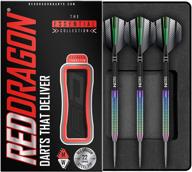 🎯 прецизионная производительность: стальные стрелки red dragon razor edge spectron с наконечниками из тунгстена и полетами и хвостами. логотип