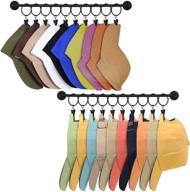 🧢 modern metal wall-mounted hat rack organizer with 20 hooks - baseball cap display holder for closet door bedroom entryway laundry, set of 2 логотип