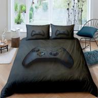 🎮 erosebridal 3d print gamepad comforter cover set - stylish video game duvet cover for boys, teens, and men - soft and breathable gamer bedding set - room decoration - full size (3 pieces) logo