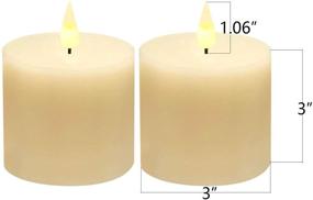 img 3 attached to 🕯️ Enhance Ambiance with Smtyle 3x3 inch Flameless Battery Operated Flickering Candles - Set of 2 with Timer, Perfect for Home Decoration, Birthdays, and Gardens