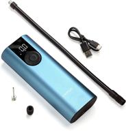 cycplus a8 portable tire pump | smart air inflator electric mini compressor 🔵 | 2600mah rechargeable battery | type-c port | car bicycle motorcycle balls | blue logo