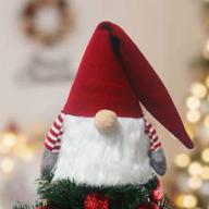 🎄 dunchaty 24-inch large swedish tomte gnome christmas tree topper - santa gnomes plush nisse ornaments for xmas tree, holiday home decorations logo