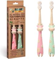 roarex sweet baby giraffe: vegan eco-friendly kids toothbrush made from plants - biodegradable & compostable, 1% for the planet logo