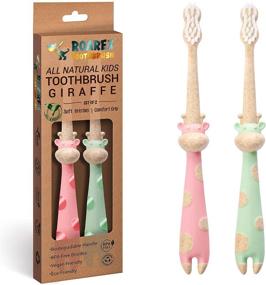 img 4 attached to ROARex Sweet Baby Giraffe: Vegan Eco-Friendly Kids Toothbrush Made from Plants - Biodegradable & Compostable, 1% for the Planet