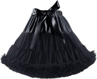 👗 elastic waist chiffon petticoat puffy tutu tulle skirt for women, princess ballet dance pettiskirts underskirt logo