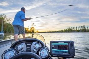 img 1 attached to 🎣 Enhance Your Fishing Experience with the Lowrance Hook Reveal 7 Fish Finder - 7" Screen, Transducer, and C-MAP Preloaded Maps