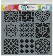 🎨 crafters workshop tcw-385 moroccan tiles template, 12x12-inch logo