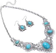 💎 simsly baroque necklace silver set: stylish chain and earrings for women & girls logo