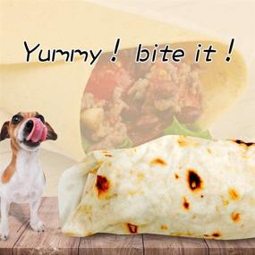img 1 attached to 🌯 49 Inch Burrito Tortilla Blanket for Babies and Kids, Giant Realistic Food Throw Blanket, Soft Flannel, Round, Funny Gift - Outivity