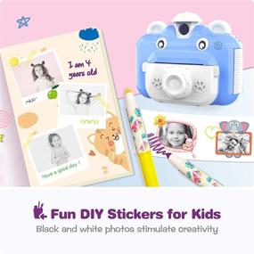 img 3 attached to 📷 Fun and Easy Instant Print Camera for Kids, HD 1080p Photo Printing Digital Camcorder for Children - Includes 3 Print Paper and 32GB Card