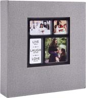 📸 ywlake 4x6 photo album with 600 pockets, linen cover, extra large capacity for family wedding pictures - holds 600 horizontal and vertical photos, grey логотип