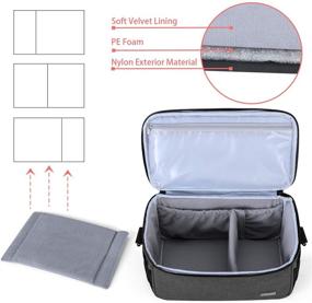 img 2 attached to 👜 Yarwo Carrying Case: Black Portable Tote Bag for Cricut Easy Press Mini Heat Press Mini and Supplies