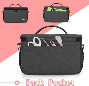 img 3 attached to 👜 Yarwo Carrying Case: Black Portable Tote Bag for Cricut Easy Press Mini Heat Press Mini and Supplies