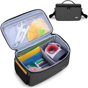 img 4 attached to 👜 Yarwo Carrying Case: Black Portable Tote Bag for Cricut Easy Press Mini Heat Press Mini and Supplies