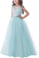 stunning ttyaovo girls pageant ball gowns: exquisite chiffon embroidered wedding party dress for kids logo