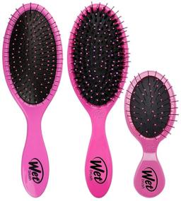 img 4 attached to Wet Brush Original Detangler Hair Brush - Pink (Pack of 3) - Ultra-soft IntelliFlex Bristles - Effortlessly Glide Through Tangles on Wet and Dry Hair - For Women, Men - Ideal for All Hair Types - Exclusive Offer!