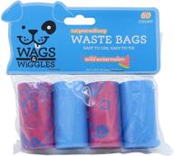 🐶 wags &amp; wiggles large scented dog waste bags - scented poop bags for dogs, ideal for daily use and dog walking, pet waste bags for all breeds, doggie bags, dog waste disposal bags, poop bags logo