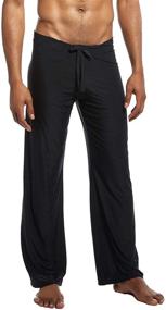 img 4 attached to Ackeree Trousers Sleepwear Bottoms Drawstring Men's Clothing for Sleep & Lounge