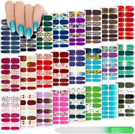 💅 full wrap gel nail stickers: 336 pieces of gradient style nail strips for diy nail art – includes nail file logo