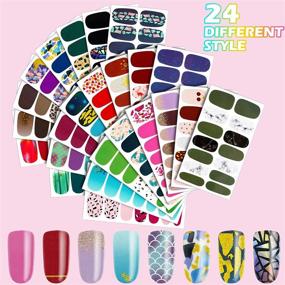 img 3 attached to 💅 Full Wrap Gel Nail Stickers: 336 Pieces of Gradient Style Nail Strips for DIY Nail Art – Includes Nail File