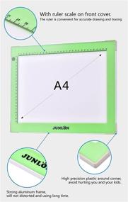 img 2 attached to 💡 JUNLON A4 Алюминиевая USB Световая коробка: Ультратонкая доска для отслеживания с регулируемой яркостью для вырубки винила, рисования, ремесел, эскизов и бриллиантовой живописи