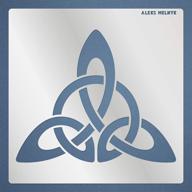 🔥 multi-purpose aleks melnyk #106 metal stencil: celtic knot, wicca, irish design - template for painting, wood burning, pyrography, carving, embroidery, quilting - scandinavian & viking symbol logo