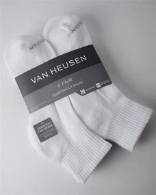 img 3 attached to 🧦 Van Heusen Men's Performance Cushioned Above Ankle Athletic Quarter Mini-Crew Socks (6 Pack)