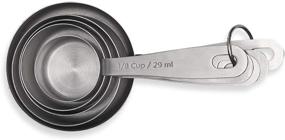 img 3 attached to HusMait Stainless Steel Measuring Cups - 5 Piece Heavy 🥄 Duty Set for Dry Foods, Spices & Liquids: Accurate Measurements Every Time!