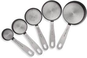 img 4 attached to HusMait Stainless Steel Measuring Cups - 5 Piece Heavy 🥄 Duty Set for Dry Foods, Spices & Liquids: Accurate Measurements Every Time!