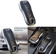 milicoop key fob cover suitable for porsche panamera，cayenne，macan，boxster，cayman，718，911 special car key case logo