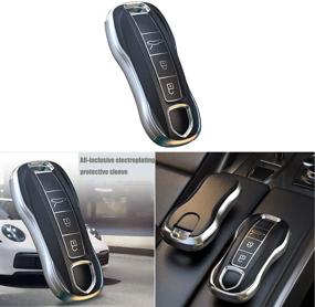 img 3 attached to Milicoop Key Fob Cover Suitable For Porsche Panamera，Cayenne，Macan，Boxster，Cayman，718，911 Special Car Key Case