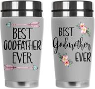 🎁 mugzie god parent proposal box gift set: best spill-proof stainless steel travel tumbler for god parents - 16oz god parent proposal gift логотип