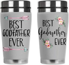 img 4 attached to 🎁 Mugzie God Parent Proposal Box Gift Set: Best Spill-Proof Stainless Steel Travel Tumbler for God Parents - 16oz God Parent Proposal Gift