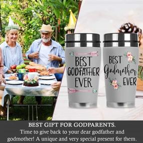 img 2 attached to 🎁 Mugzie God Parent Proposal Box Gift Set: Best Spill-Proof Stainless Steel Travel Tumbler for God Parents - 16oz God Parent Proposal Gift