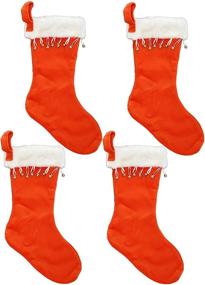 img 1 attached to Iconikal 17 Inch Fabric Christmas Stocking