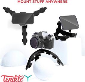 img 3 attached to 📸 Tenikle 2 Black (Travel): Flexible Tripod with Suction Cups for iPhone, Android, GoPro and More – Multi-Use Bendable Phone Stand, Camera Mount, Tablet Holder, Car Mount, Selfie Stick