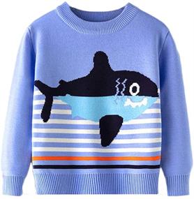 img 2 attached to 🎄 Christmas Sweater Knitted Pullover for Toddler Boys and Girls – Xmas Reindeer, Elk, Snowman Cartoon Sweatshirts Tops